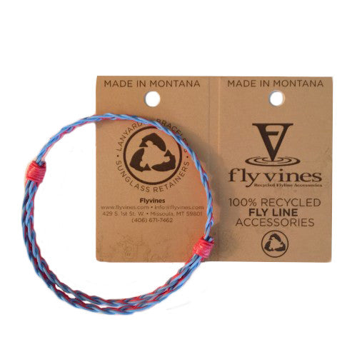 Flyvines Blue Recycled Fly Fishing Line Bracelet