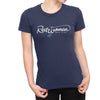 Reel Women Who Fish Signature Women's T-shirt - Navy