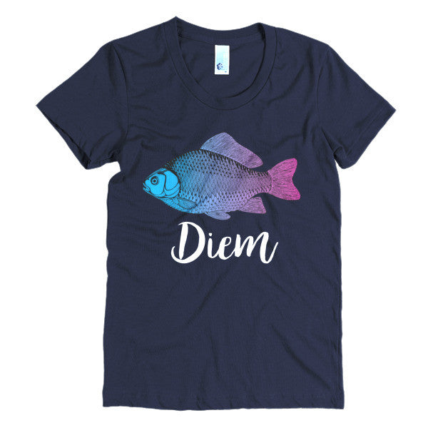 Carp Diem Women's T-Shirt - Navy | Reel Women Who Fish